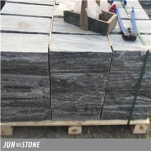 Thick Tiles for Outdoor Application, Landscape Chinese Nero Santiago Granite, Cutting Edge