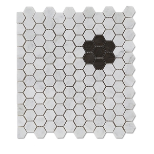 2017 Most Popular White Carrara Mosaic Tiles Manufactured in China, Carrara White Hexagon Marble Mosaic Tile