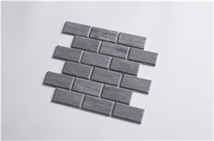 Good Price Beveled Brick Grey Marble Mosaic Subway Tiles
