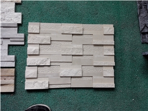 Moca Crema Limestone Splitted Culture Stone,Ledge Stone ,Wall Cladding Panel,Stacked Stone Veneer