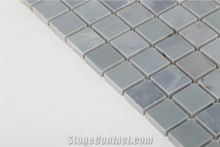 Square Mugwort Blue Marble Mosaic Tile for Backsplash