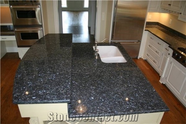 Best Quality Blue Pearl Granite Cuts Interior Kitchen Islands Top,Worktop Gofar