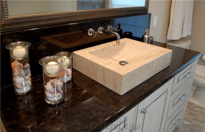 Best Quality Brown Antique Granite Bathroom Bath Tops Vanity Topssquartz Stone Vanity Tops Bathroom Countertops Gofar
