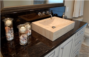Best Quality Brown Antique Granite Bathroom Bath Tops Vanity Topssquartz Stone Vanity Tops Bathroom Countertops Gofar
