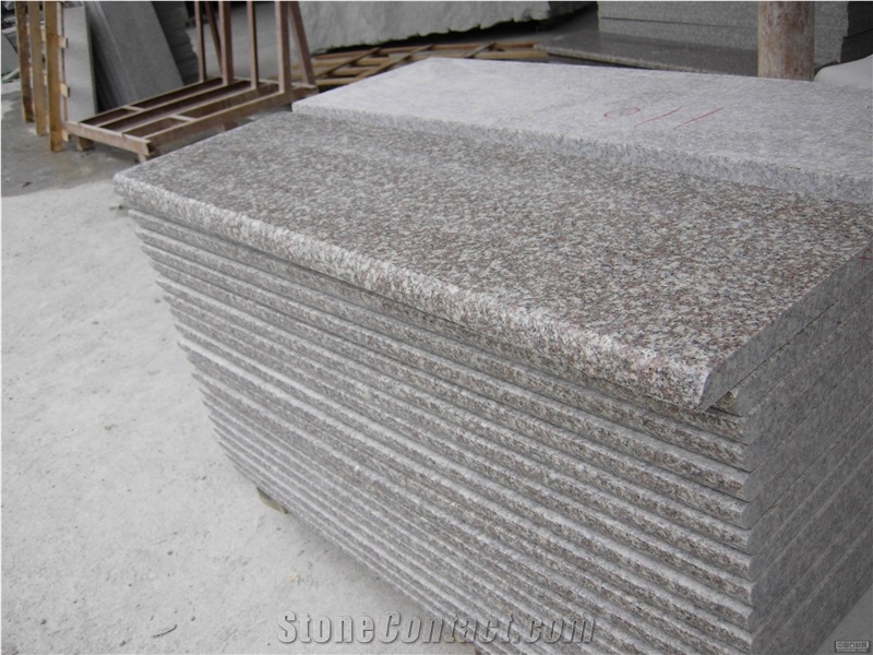 Best Quality China Peach Blossom Red Pink Sesame Building Stones Stairs Steps Deck Stair Stair Riser Steps Stair Treads Gofar
