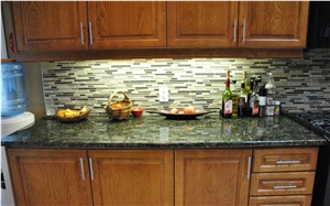 Best Quality China Verde Butterfly Green Granite Kitchen Countertops Kitchen Bar Top Worktops Custom Countertops Gofar