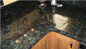 Best Quality Peacock Green Granite Kitchen Countertops Worktops Custom Countertops Quartz Stone Bar Top Kitchen Top Gofar