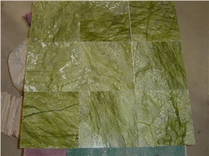 Best Quality Polished China Verde Ming Green Marble Tiles Slabs Panel Cuts for Marble Floor Covering Tiles Wall Covering Tiles Pattern Gofar