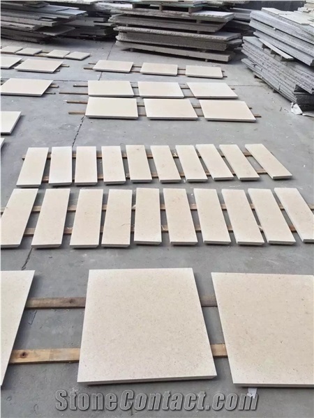 Best Quality Portugal Beige Limestone Tiles Slabs, Panel Cuts for Flooring Limestone Wall Tiles Opus Pattern French Pattern Gofar