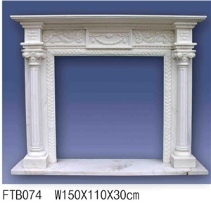 Best Quality Verde Green Onyx Fireplace Mantel, Western Style Handcarved Sculptured Modern Fireplace Mantel, Stone Fireplace Hearth Gofar