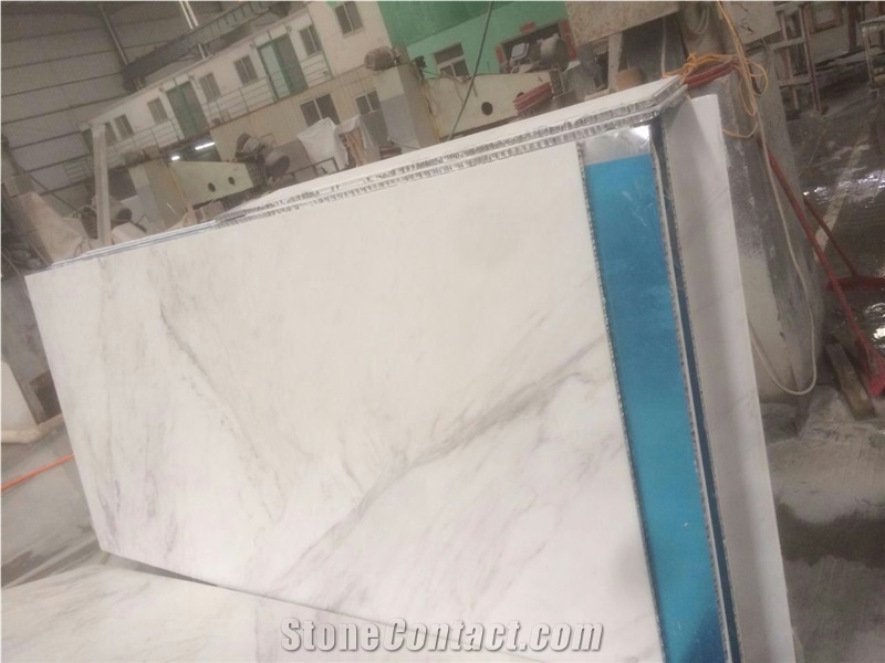 Bianco Carrara Marble Aluminium Honeycomb Stone Light Weight Thin Panels for Villa Building Wall Cladding Project- Gofar