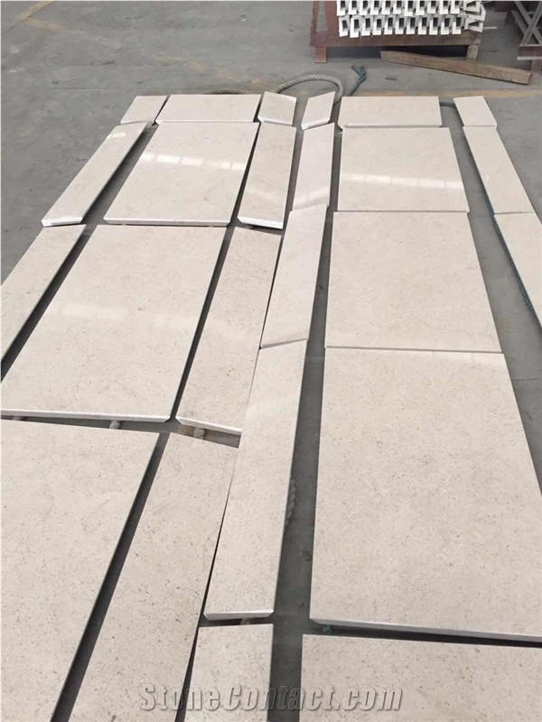 Discount Beauty Portugal Beige Limestone Panel Cuts Stairs Flooring Stepping, Shell Stones Coral Stone Limestone Floor Paving Deck Stairs Gofar