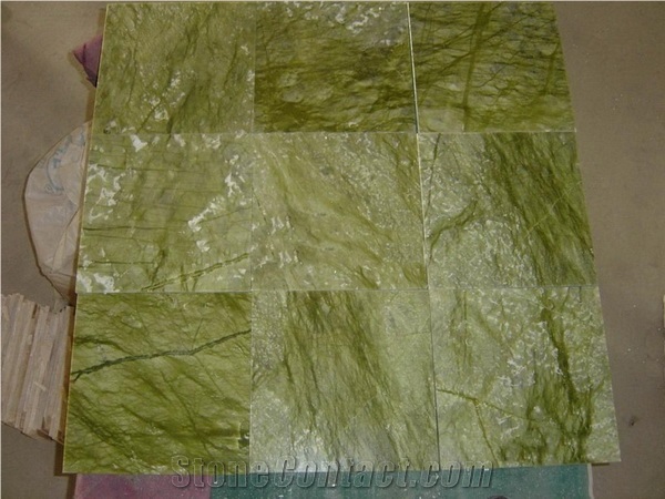 Discount China Verde Ming Green Marble Tiles Slabs Panel Cuts for Interior Marble Floor Covering Tiles Wall Covering Tiles Pattern Gofar