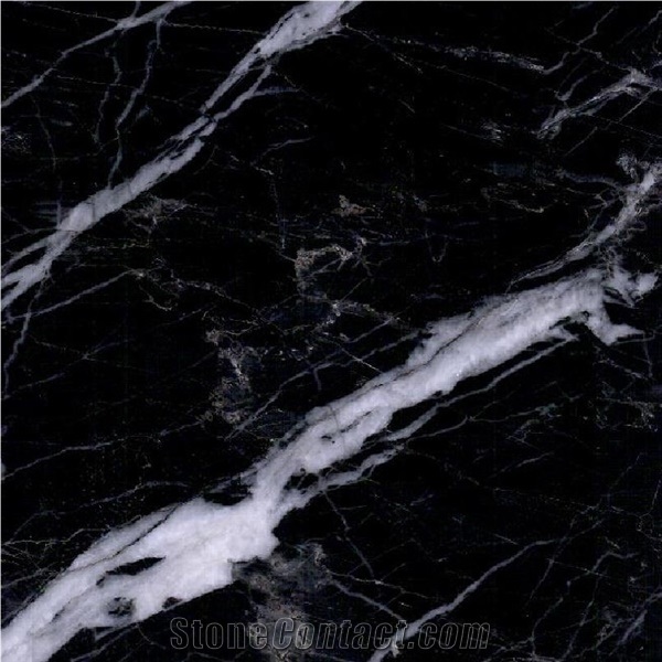 Oriental Black Nero Marquina Marble Tiles Slab,Mosa Classic Marble Cut to Size Villa Interior Wall Cladding,Hotel Floor Covering Pattern Gofar