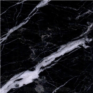 Oriental Black Nero Marquina Marble Tiles Slab,,Mosa Classic Marble for Villa Interior Wall Cladding,Hotel Floor Covering Skirting Pattern-Gofar