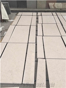 Polished Portugal Beige Limestone Tiles Slabs Panel Cuts for Flooring,Limestone Wall Tiles Opus Pattern French Pattern Gofar