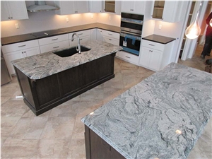 Polished Viscont Grey White Granite for Kitchen Bar Top Kitchen Countertops Kitchen Worktops Solid Surface Kitchen Islands Top