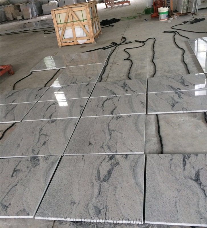Polished Viscont White Granite Tiles Slabs Machine Cut to Size,Viscon White for Granite Pattern Granite Wall Cladding Tiles Floor Covering Granite Slabs Gofar