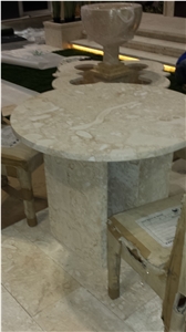 White Coralina Coral Stone Tables