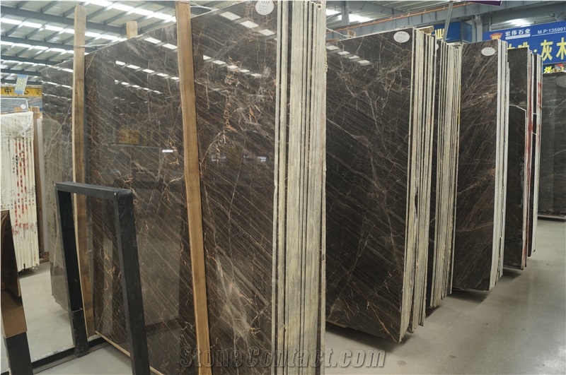 European Network Brown Red Vein Marble,Dynasty Brown Marble,Polished China Black Slabs for Wall & Floor Covering Tiles,Golden Black Natural Stone,