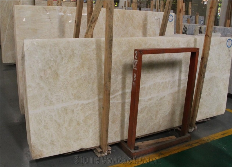 Onice Cappuccino Beige Onyx Polished Slab Pervious To Light