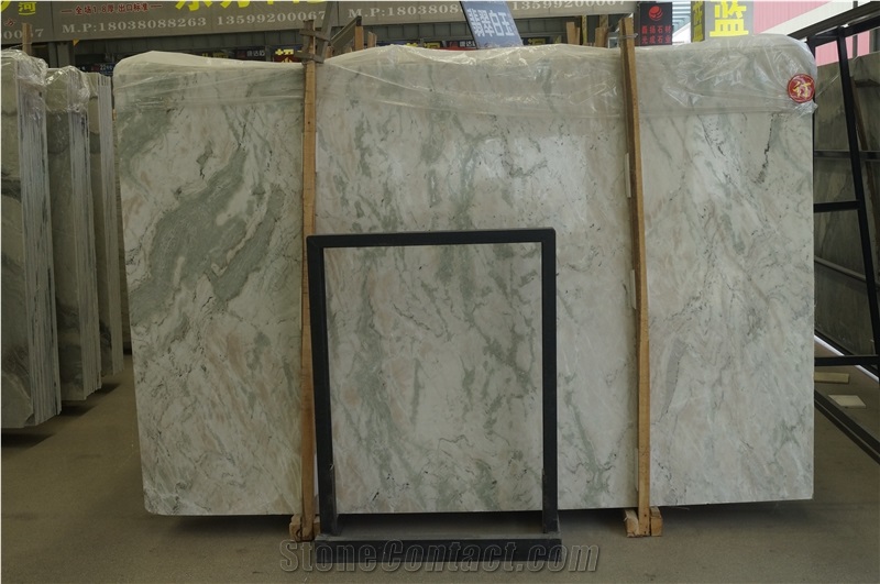 Onyx Marble Green with White,Polished Gangsaw Slab,Natural Stone for Wall and Floor Covering Tiles,Green Onyx Marble French Pattern,Own Quarry