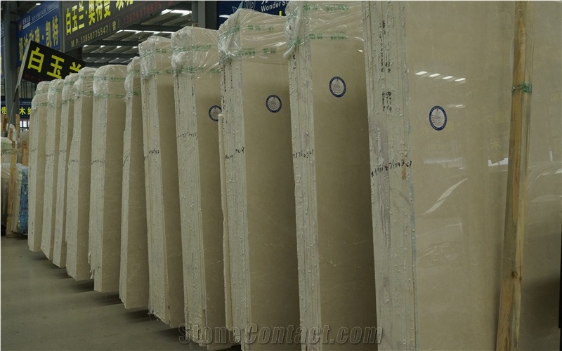 Victory Beige Marble Popular Polished Slabs Cut Into Tiles