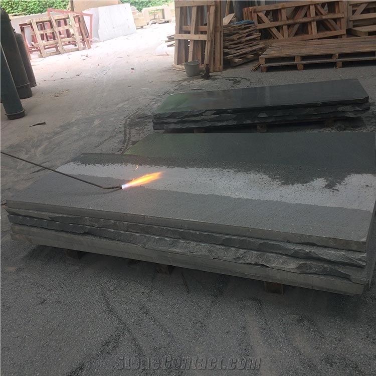 Black Sandstone Flamed Surface for Swimming Pool Coping