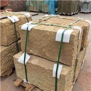 Chinese Yellow Sandstone Blocks Factory Direct Sale