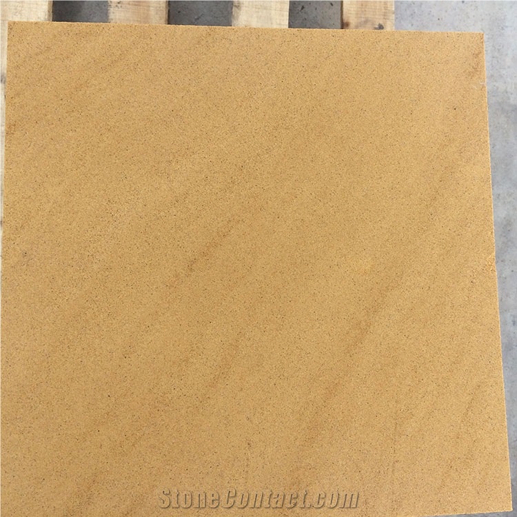 Golden Sandstone Tile Honed Surface Water Proof for Swimming Pool Coping