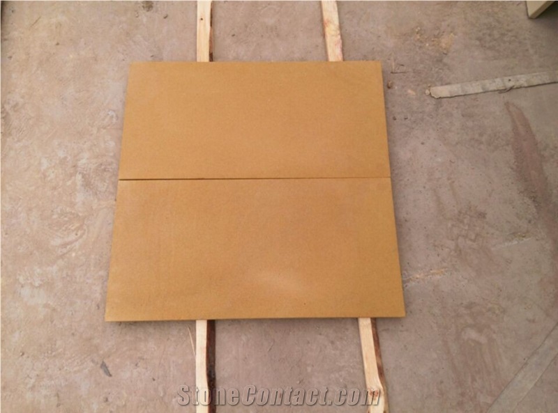 Golden Sandstone Tile Honed Surface Water Proof for Swimming Pool Coping