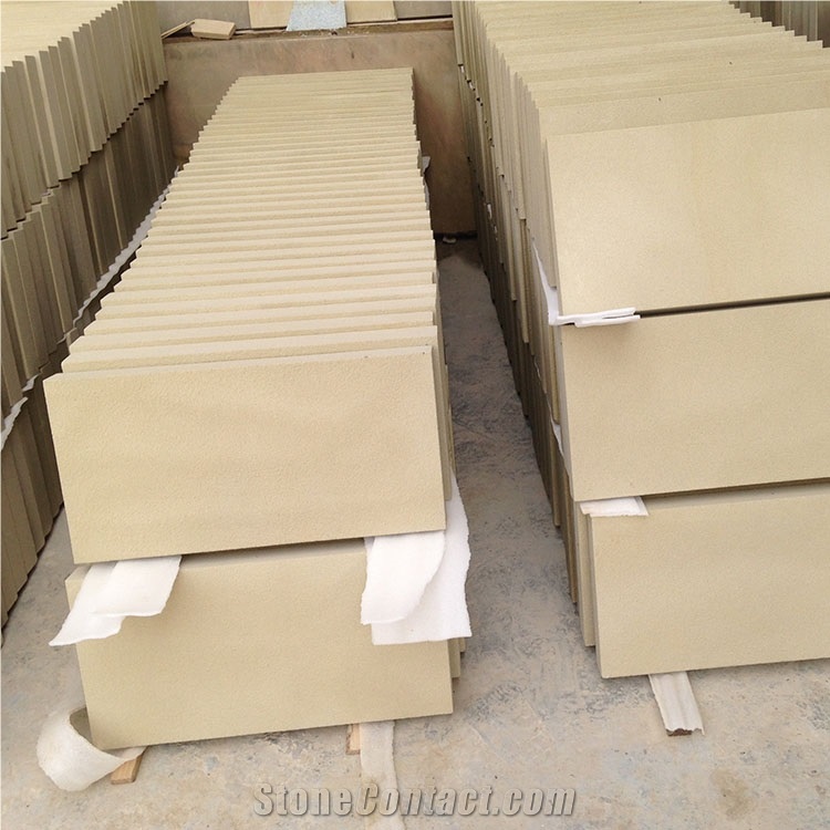 Honed Finished Beige Sandstone Stone for Wall Cladding Xiamen Stone Supplier