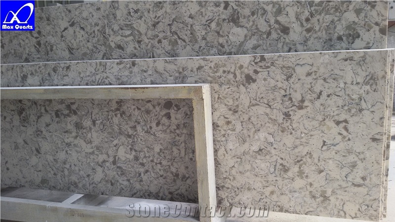Artificial Safari Lf-V003 Quartz Stone Slab ,Tiles Cut to Size,Solid Surface,For Kitchen ,Bathroom Countertop