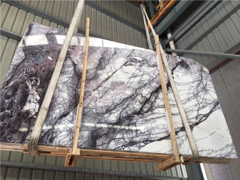 Afyon Violet Marble Slabs & Tiles, Lilac White Marble for Floor/Wall Tiles