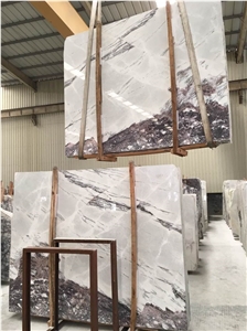 Afyon Violet Marble Slabs & Tiles, Lilac White Marble for Floor/Wall Tiles