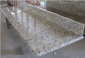 Brazil Giallo Ornamental Granite Countertop, Brazil Beige Granite Kitchen, Popular Yellow Granite Kitchen Tops