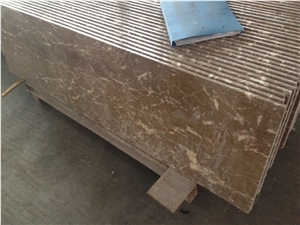 Customized Kazoffie Marble Countertops, Chinese Brown Marble Kitchen Countertops