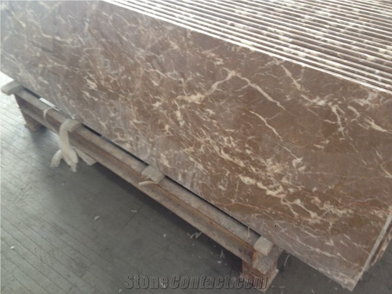 Customized Kazoffie Marble Countertops, Chinese Brown Marble Kitchen Countertops