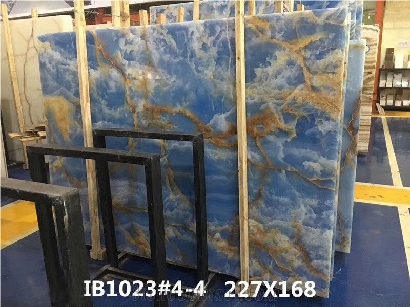 Translucent Blue Onyx Slabs, Translucent Onyx Wall Covering