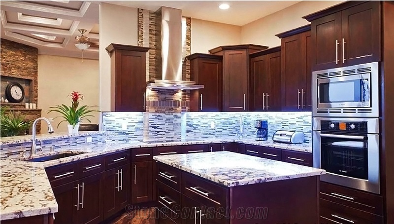 Cabinetry, Granite Countertops, Glass Mosaic Backsplashes, Modern Kitchen Design