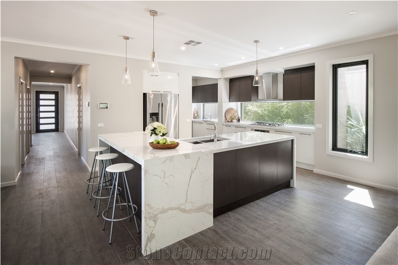Trascenda Collection Calacatta Gold Marble Countertops From