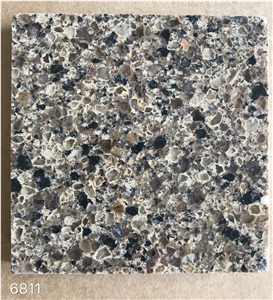 Artificial/Engineered Quartz Stone Amk/Slabs,Muti Color, Black, Brown, Quartz Particles, 2cm,3cm