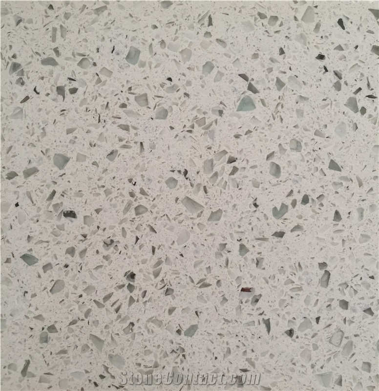 Artificial/Engineered Quartz Stone/Slabs,Single Color, White, Glass, Quartz Particles, 1.5cm, 2cm,3cm,Gt1604