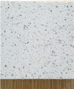 Artificial/Engineered Quartz Stone/Slabs,Single Color,White Glass Quartz Particles 1.5cm, 2cm,3cm