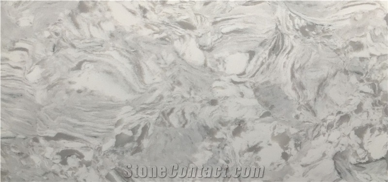 Grey Marble Look Artificial Engineered Quartz Stone Slabs Cambria