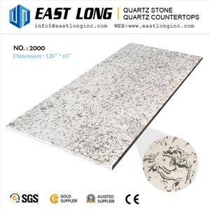 Artificial Polished Quartz Stone Slabs for Kitchen Design