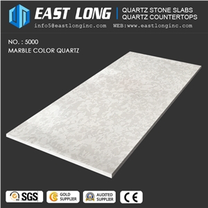 Hot Sale Carrara Polished Surface Quartz Stone for Engineered/Kitchentop/Wall Panel with Building Material