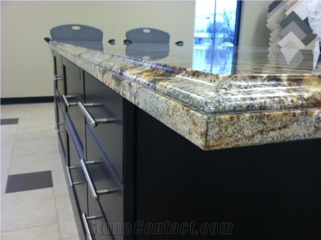 Laminated Edge Ogee And Eased Granite Kitchen Countertop From
