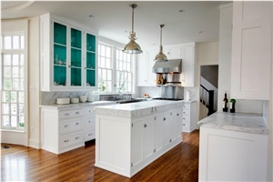 White Marble Kitchen Countertops