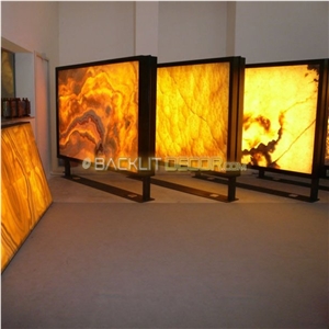 Real Translucent Onyx Room Divider Panels